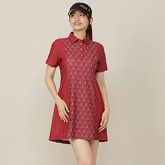 【Women's】モノグラムプリントワンピース