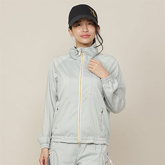 【Women's／接触冷感／撥水性／セットアップ対応】軽量ストレッチブルゾン