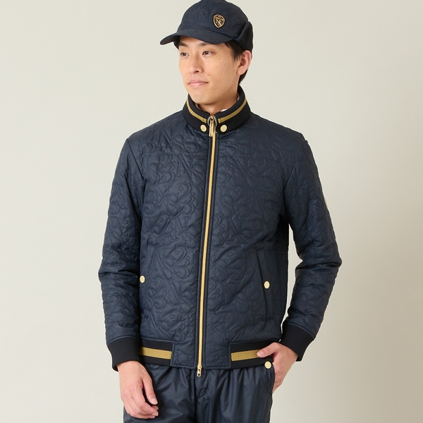 【メンズ】ロゴキルティング中綿ブルゾン