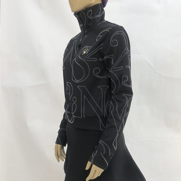 【レディース】フロッキープリントハイネックカットソー