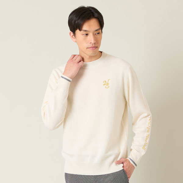 【メンズ】ベーシックカラーカシミヤニットセーター