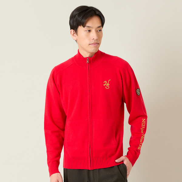 【メンズ】オリジナルロゴカシミヤブルゾン