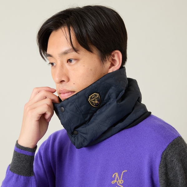 ロゴキルティングネックウォーマー