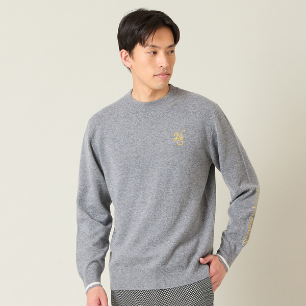 【メンズ】ベーシックカラーカシミヤニットセーター