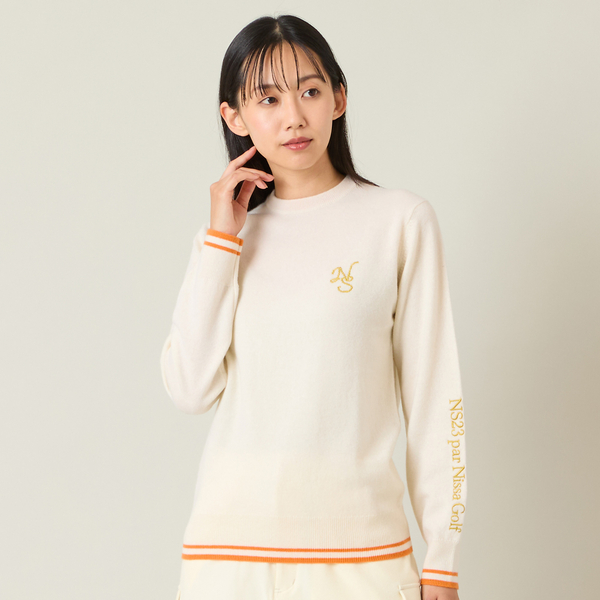 【レディース】ベーシックカラーカシミヤニットセーター