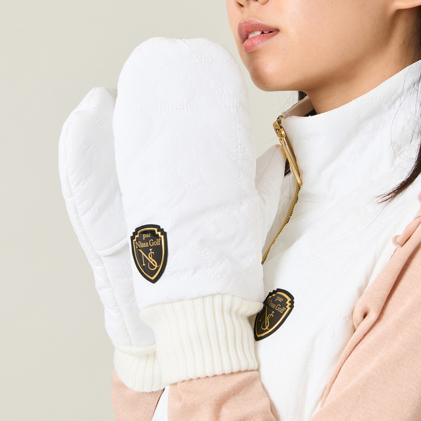 ロゴキルティングミトン