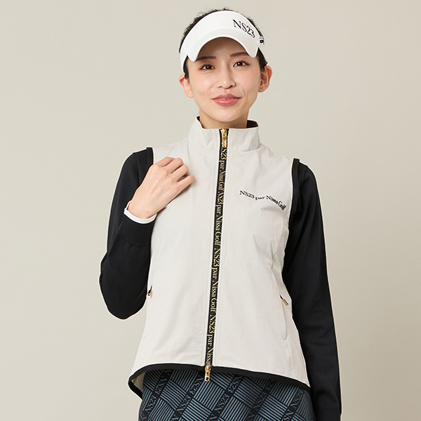 【Women's】バックギャザージップベスト	