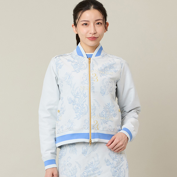 【Women's】【セットアップ可】ミモザジャカードブルゾン