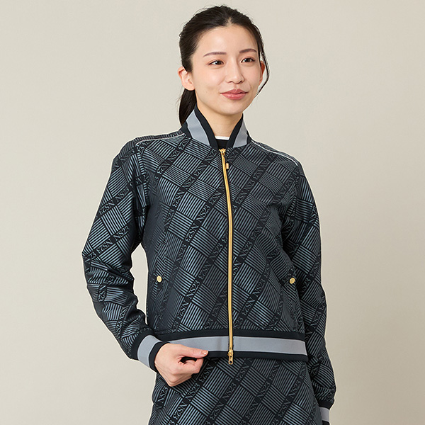 【Women's】【セットアップ可】米沢織ジャカードブルゾン	