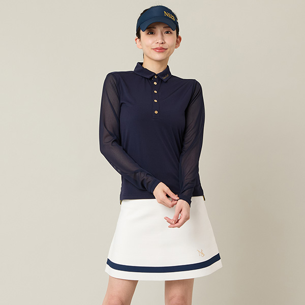 【Women's】【接触冷感】シアーシャツ