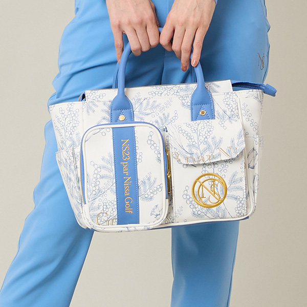 ミモザ柄トートバッグ