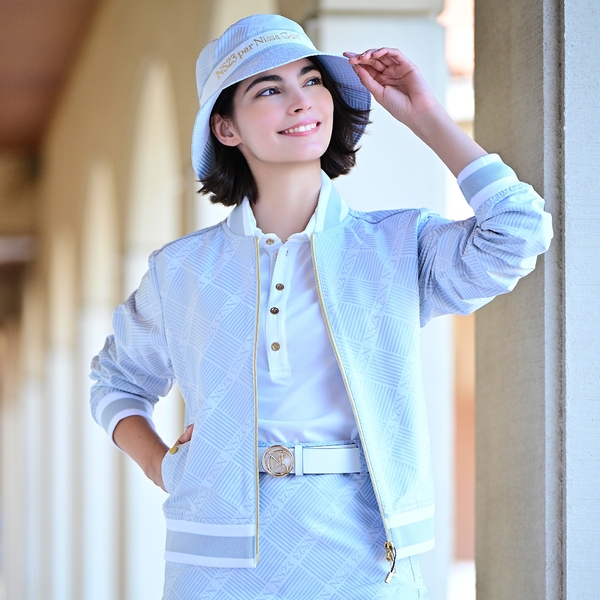 【Women's】【セットアップ可】米沢織ジャカードブルゾン