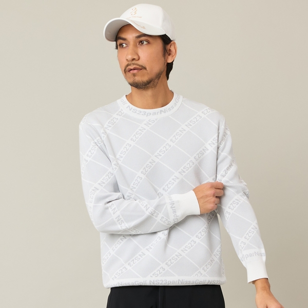 【Men's】ロゴジャカードニット