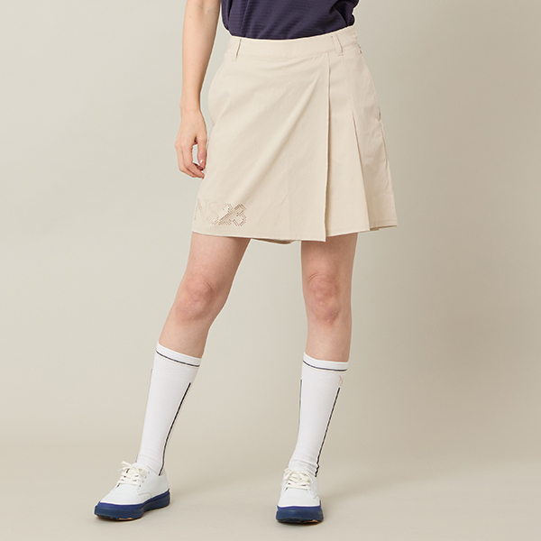 【Women's】【接触冷感／UVカット／撥水】ストレッチキュロット