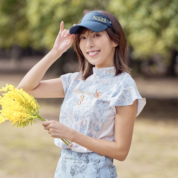 【Women's】ミモザプリントモックネック