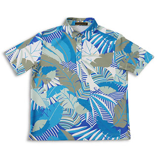 【Men's】ボタニカルプリントポロシャツ