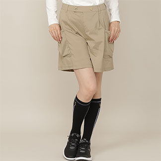 【Women's／接触冷感／撥水性／セットアップ対応】軽量ストレッチハーフパンツ