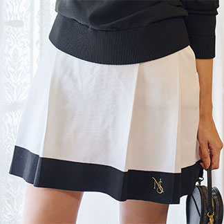 【Women's】カラーブロックニットSK